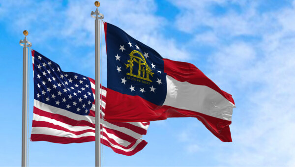 american-and-georgia-state-flags